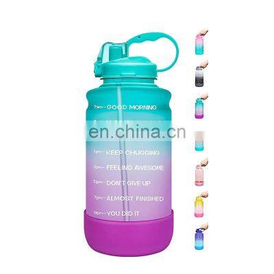 personalized  leak proof large capacity durable portable motivational time marker blank 2l bottles fitness