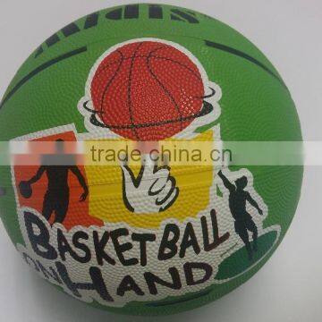 Offical quality low price promotional rubber basketball size 7