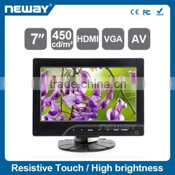 High Brightness Touch screen Monitor headrest application display