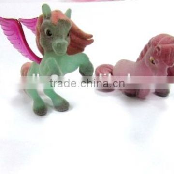 Kids Small flocking pony collection toys set