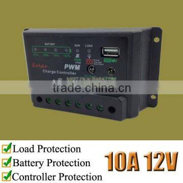 10 Amps solar battery charge controller, 12V, XDC1210, for different working modes