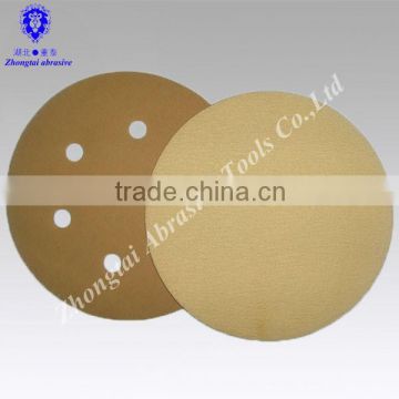 yellow coated round sand paper 6"