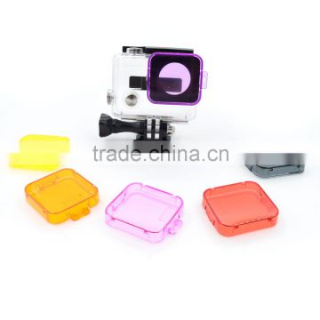 PC Under Sea Filter Cover, for Gopro Hero 3+, Yellow/Red/Orange GP123