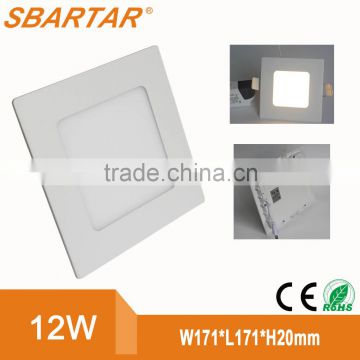 3w/6w/8w/12w/15w/18w/24w round and square led surface panel light