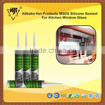 Alibaba Hot Products Msds Silicone Sealant For Kitchen Window Glass