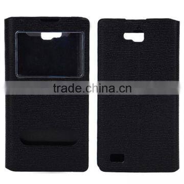 Custom Multicolored left Flip Smart Leather sleeves for Huawei honor 3c