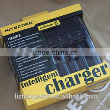NiteCore I4 charger Intellicharger I2/D2/I4/D4 Battery Charger Li-ion /Ni-MH universal battery charger for rechargeable battery