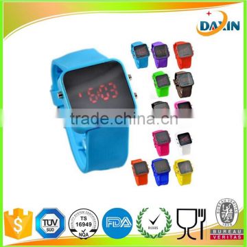 2014 newest design smart LED silicone digital touch screen multiplecolor hand made wrist watch