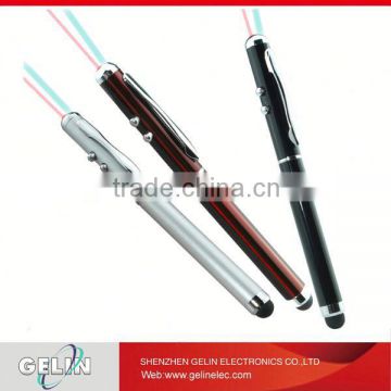 3 in 1 laser pointer stylus pen with led 2 in 1 pen