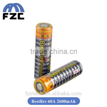 High quality 60a 18650 battery with 2600mah capacity