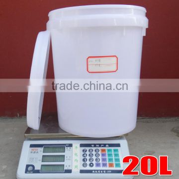 hot 20L 5 gallon plastic pails with handles white plastic bucket