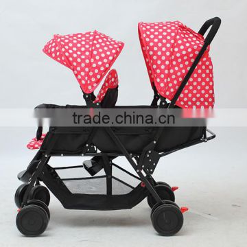 2016 China stylish twin infant baby stroller