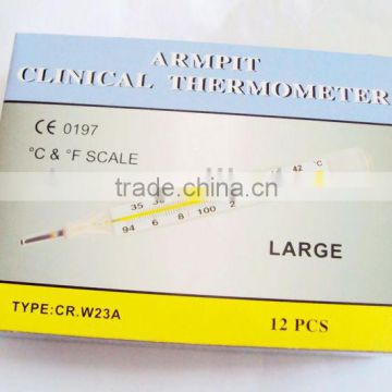 High Quality Good Price Medical Glass Mercury Armpit Clinical Thermometer DT-11L