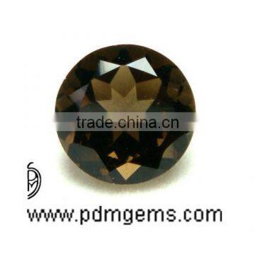 Smoky Quartz Round Cut Faceted For Diamond Jewelry From Wholesaler