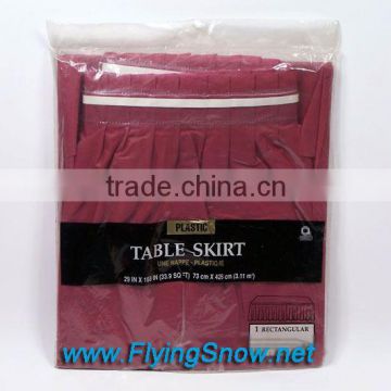 plastic table skirt,table skirt,table skirt,29"x14'