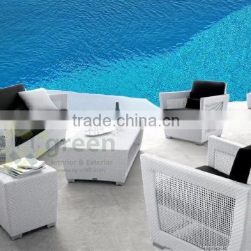 White wicker color with aluminum frame in new design