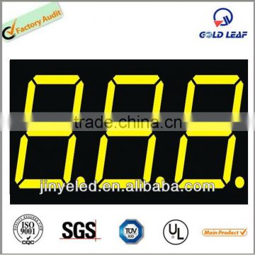 large size yellow color seven segment led display