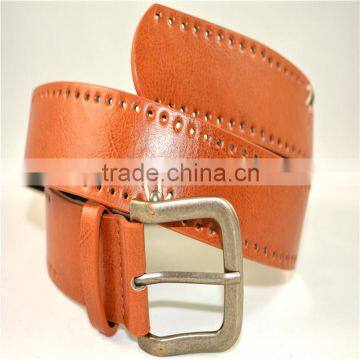 cheap price PU faux leather jeans belt for South America Market