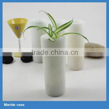 small cheap handmade white marble plant/flower vases for livingroom