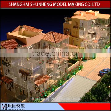 Real estate villa model maker with led light details,architectural model design