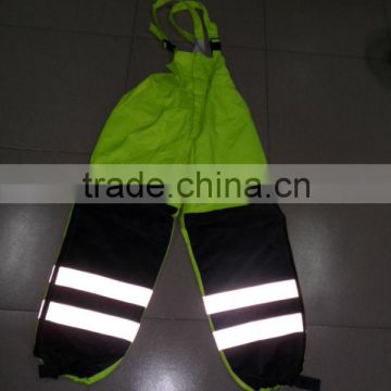 safety bib pants with high visibility reflective tapes