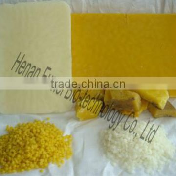 high refined pure good smell yellow/white beeswax in slab or pellet shape