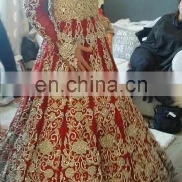 Red Muslim Bridal Wedding Caftan gown 2017