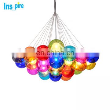 Modern Colorful Glass Bubble Ball Decorative Indoor Pendant Light