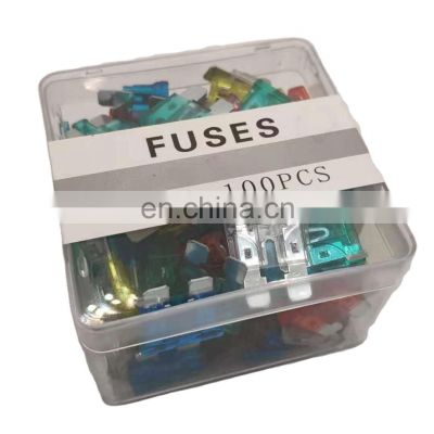 JZ 5A to 40A micro mini auto fuse wholesale colorful car blade fuse 100 or 200 pcs per kit