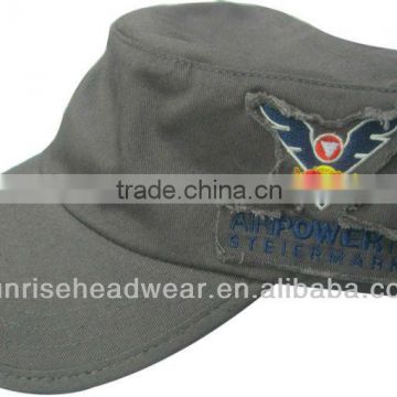 washed military style cap