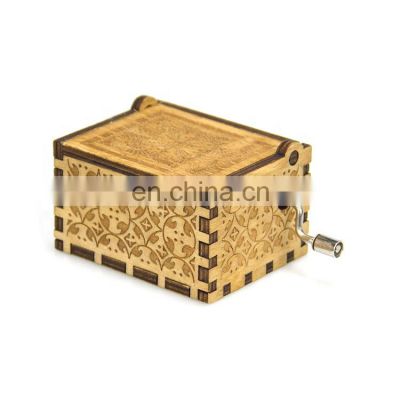 Cheap small wooden crafts christmas gift music boxes