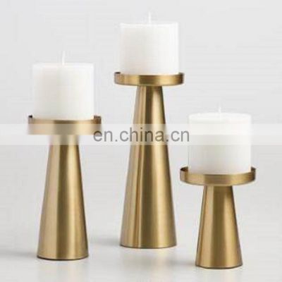 gold aluminium candle stand
