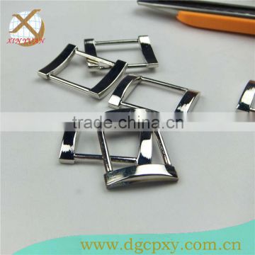 silver square ring buckles button