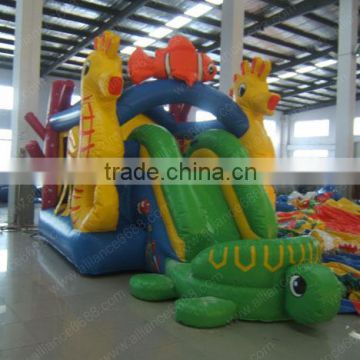 inflatable jumping rider hippocampi bouncy castle