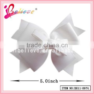 Friendly fabric no fade no deformation grosgrain ribbon bow ladies' fancy hair clip (XH11-0974)