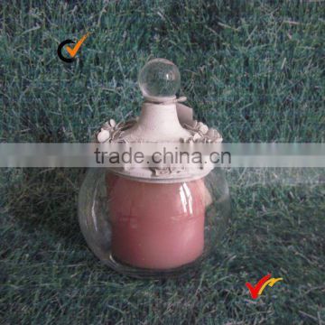 metal glass candy jar/pot