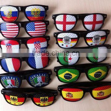 Retro Specs, Customized Pinhole glasses with flags, Party glasses, Sticker pinhole glasses