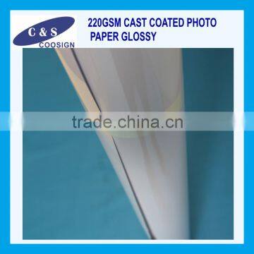 220gsm Cast coated photo paper glossy