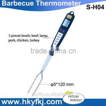 Digital Meat Thermometer for Barbecue or milk with Ready Alarm and Dual Probe Fork