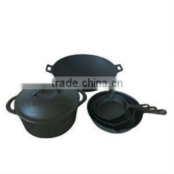 camping cast iron cookware set