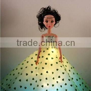 Wedding Car Decoratoin Dolls / Luminescent Princess Dress for Barbie