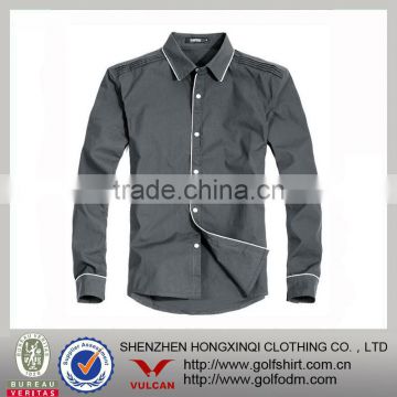 Fashion Custom Men Business Shirts In Cotton With White Trimming