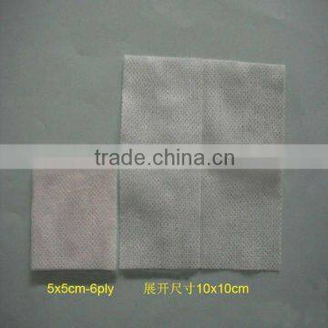 5X5cm, 6-ply, Nonwoven interlining swabs