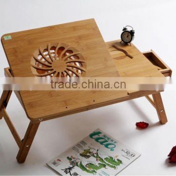 2015 modern bamboo portable side table for sofa and bed