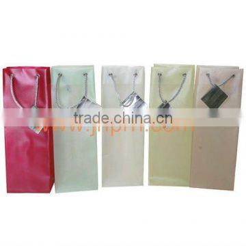 Various colors to choose varnishing opaque fancy paper wine bags