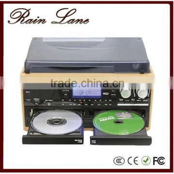 Rain Lane Double CD Player electric Gramophone and cassette encoding vinyl player