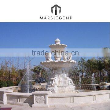 Exterior garden fountain designs marble cherub water fountain