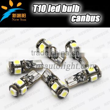 5SMD 5050 t10 auto bulb 12V auto led wedge W5W LED Light Automobile Bulbs Lamp Wedge Interior Light signal indicator light