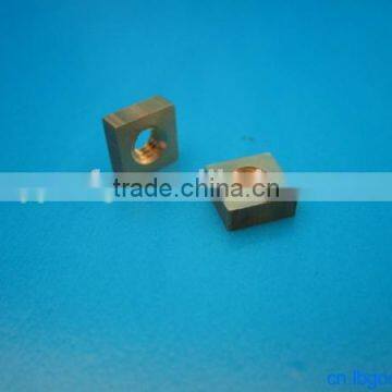 Small hardware parts cnc machining, brass square spacer cnc milling machining