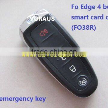 New Key Shell for Ford Edge 4 button Remote Start Smart Prox Key Keyless Fob case with Uncut Blade